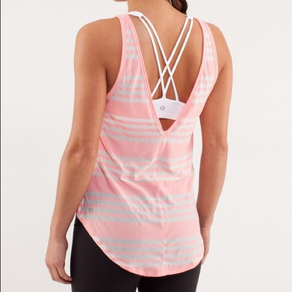 lululemon athletica Tops - Lululemon Burn It Out High-Lo Striped Tank